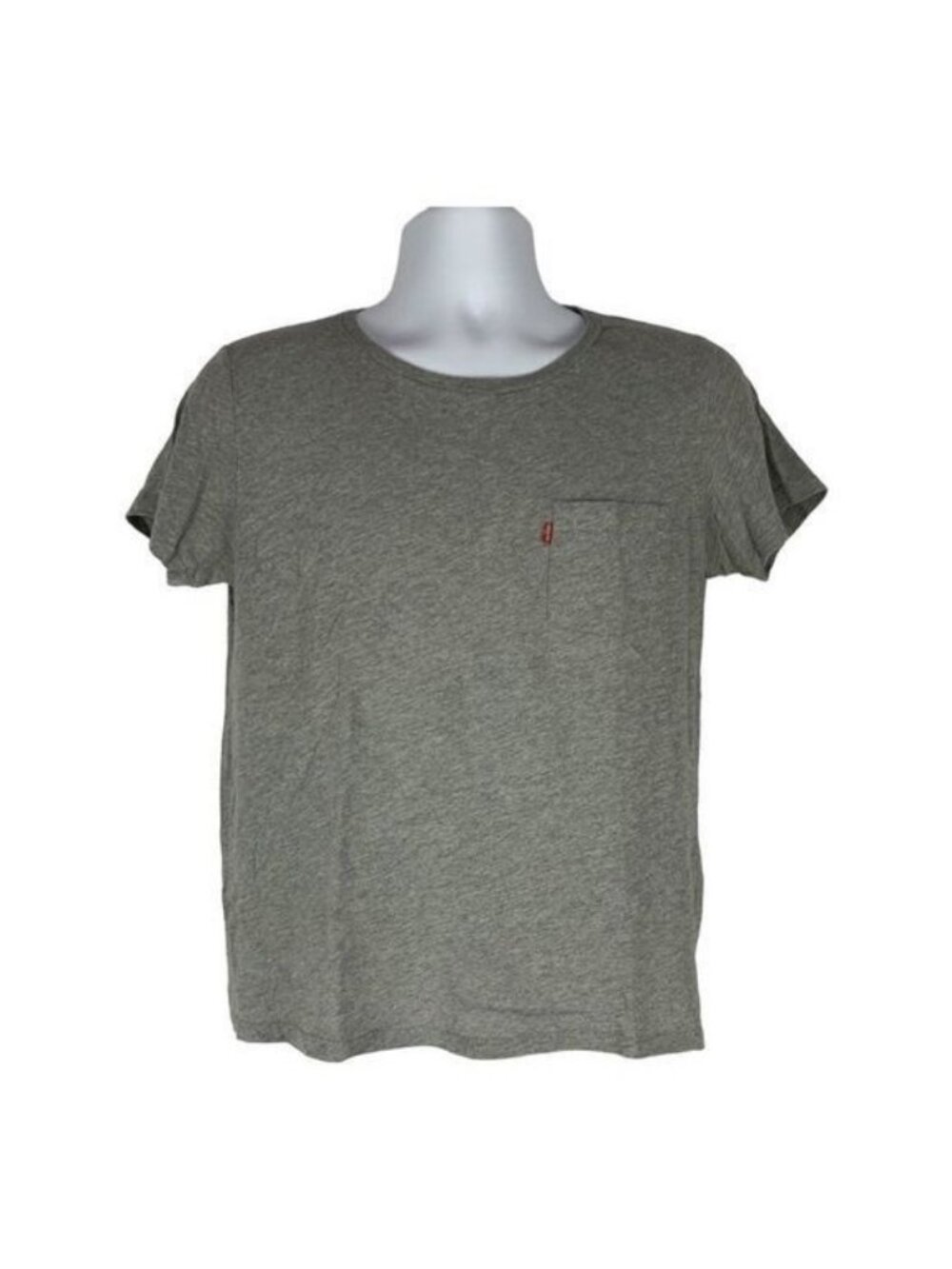 Levis Gray Crew Neck Pocket T-Shirt Mens Small Slim Fit Casual Short Sleeve